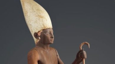 شاهد تمثال الملك سنوسرت من مقتنيات المتحف المصرى